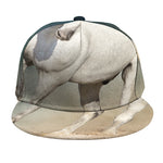 White Stallion Horse Print Snapback Cap