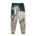 White Stallion Horse Print Sweatpants