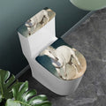 White Stallion Horse Print Toilet Lid And Tank Cover Set