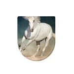 White Stallion Horse Print Toilet Lid Cover