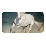 White Stallion Horse Print Towel