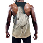 White Stallion Horse Print Training Tank Top