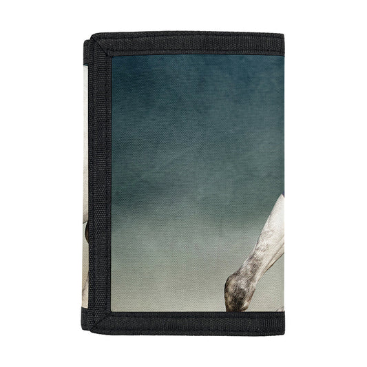 White Stallion Horse Print Trifold Wallet
