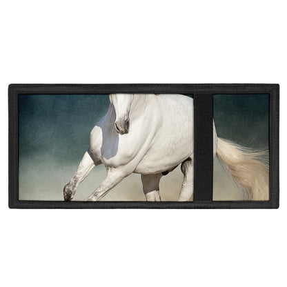 White Stallion Horse Print Trifold Wallet