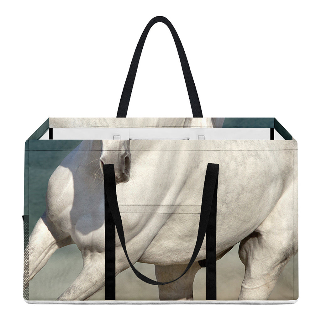White Stallion Horse Print Utility Tote Bag