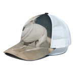 White Stallion Horse Print White Mesh Trucker Cap