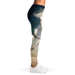 White Stallion Horse Print Women's Leggings