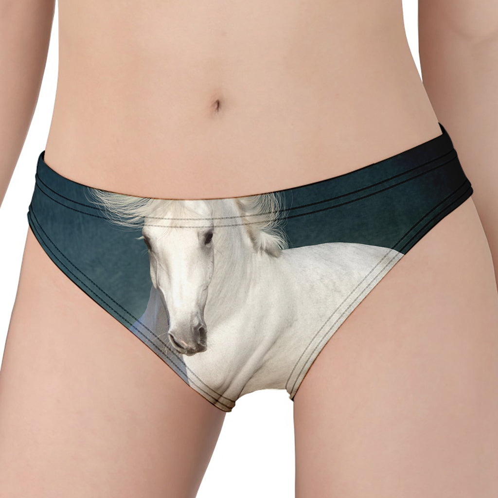 White Stallion Horse Print Women's Panties