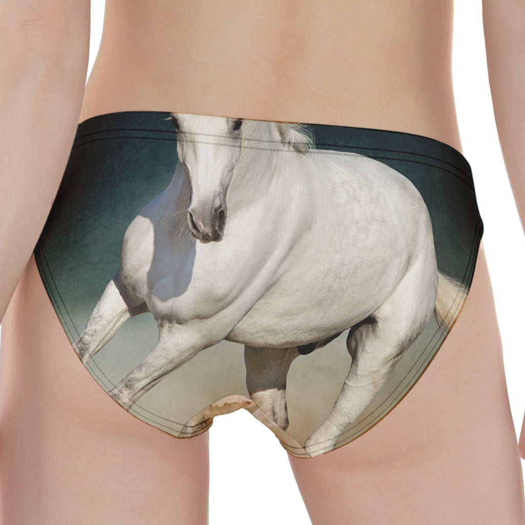 White Stallion Horse Print Women's Panties