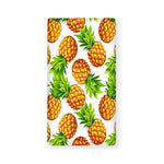 White Summer Pineapple Pattern Print Baby Crib Sheet