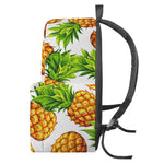 White Summer Pineapple Pattern Print Backpack