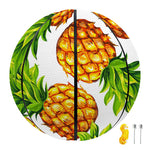 White Summer Pineapple Pattern Print Basketball