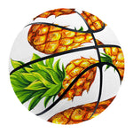 White Summer Pineapple Pattern Print Basketball