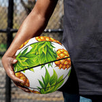 White Summer Pineapple Pattern Print Basketball