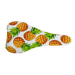 White Summer Pineapple Pattern Print Bicycle Seat Cover