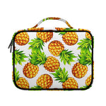 White Summer Pineapple Pattern Print Briefcase Bible Bag