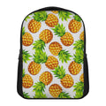 White Summer Pineapple Pattern Print Casual Backpack