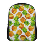 White Summer Pineapple Pattern Print Casual Backpack