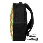 White Summer Pineapple Pattern Print Casual Backpack