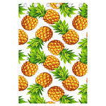 White Summer Pineapple Pattern Print Curtain