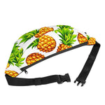 White Summer Pineapple Pattern Print Fanny Pack