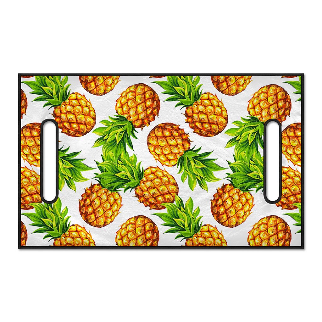 White Summer Pineapple Pattern Print Golf Cart Seat Cover