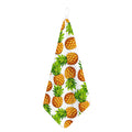 White Summer Pineapple Pattern Print Hand Towel