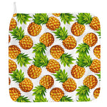 White Summer Pineapple Pattern Print Hand Towel