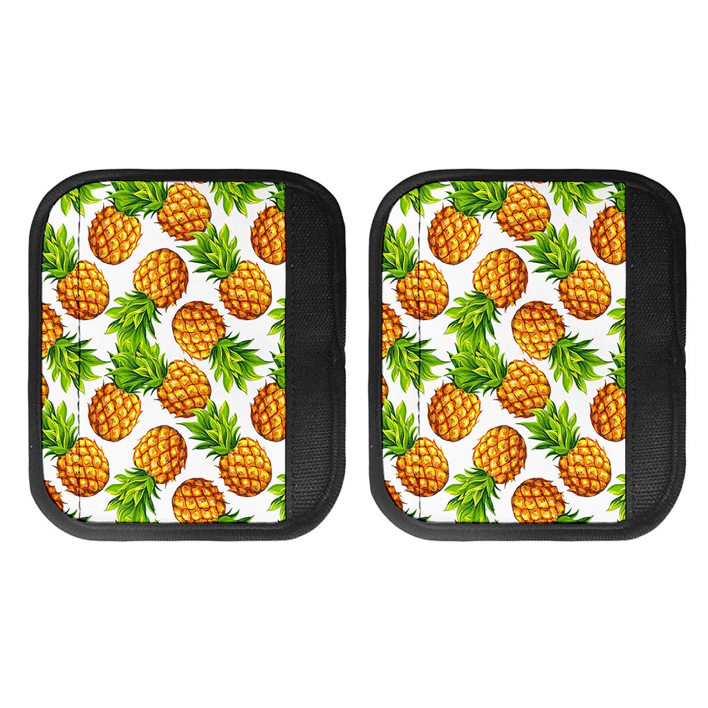 White Summer Pineapple Pattern Print Handle Covers