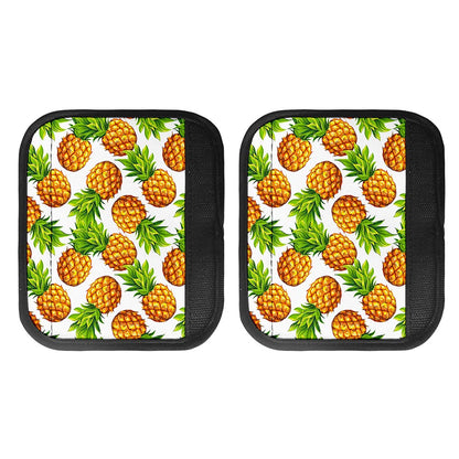 White Summer Pineapple Pattern Print Handle Covers
