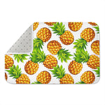 White Summer Pineapple Pattern Print Indoor Door Mat