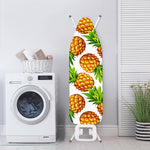 White Summer Pineapple Pattern Print Ironing Board Cover