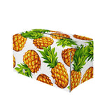 White Summer Pineapple Pattern Print Leather Tissue Box Cover