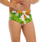 White Summer Pineapple Pattern Print Men's Briefs