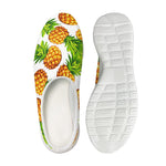 White Summer Pineapple Pattern Print Mesh Casual Shoes