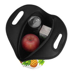 White Summer Pineapple Pattern Print Neoprene Lunch Bag