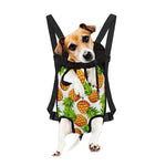 White Summer Pineapple Pattern Print Pet Carrier Backpack