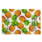 White Summer Pineapple Pattern Print Placemat