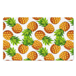 White Summer Pineapple Pattern Print Polyester Doormat