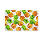 White Summer Pineapple Pattern Print Polyester Flag