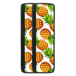 White Summer Pineapple Pattern Print Refrigerator Handle Covers