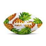 White Summer Pineapple Pattern Print Rugby Ball