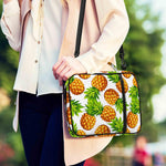 White Summer Pineapple Pattern Print Shoulder Strap Bible Bag