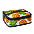 White Summer Pineapple Pattern Print Small Lunch Bag