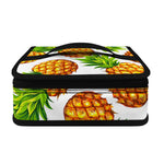 White Summer Pineapple Pattern Print Small Lunch Bag