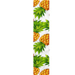 White Summer Pineapple Pattern Print Table Runner