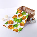 White Summer Pineapple Pattern Print Towel