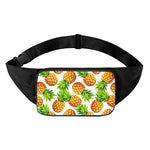 White Summer Pineapple Pattern Print Waist Bag