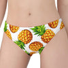 White Summer Pineapple Pattern Print Women's Panties