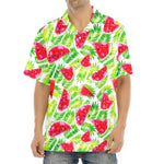 White Summer Watermelon Pattern Print Aloha Shirt